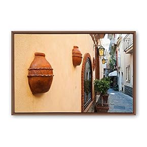 Framed Canvas Wall Art Rural Landscape Photography Canvas Prints Home Artwork Decoration for Living Room,Bedroom - 16x24 inches