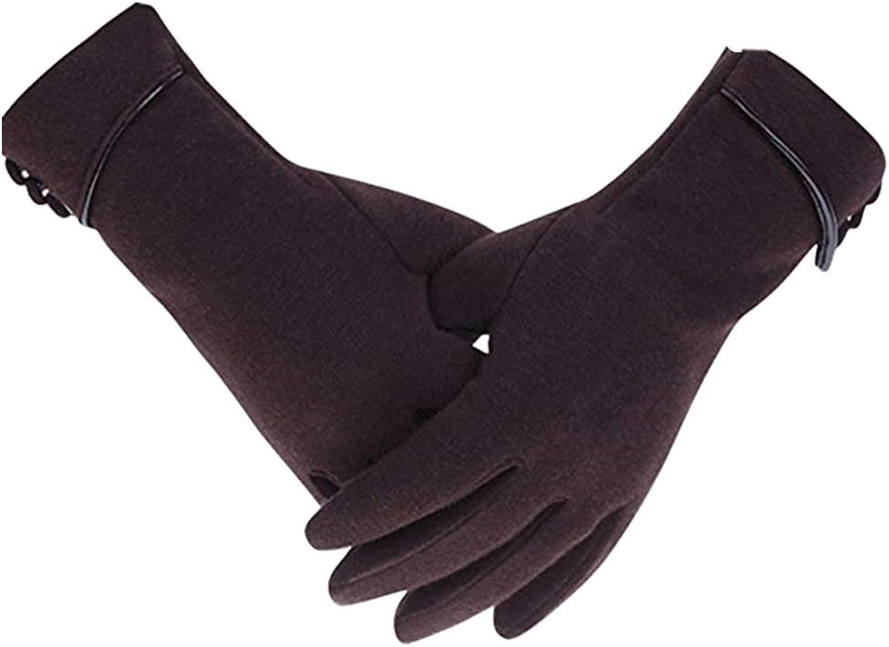 Womens Touch Screen Gloves Thick Fleece Lined Windproof Winter Warm Gloves