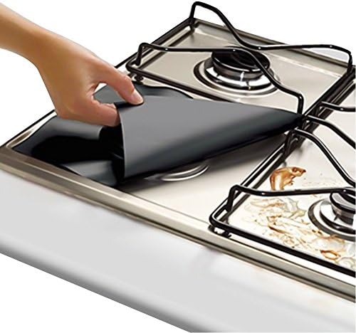 8 Pack Reusable Non-Stick Dishwasher Safe Gas Range Stove Burner Covers Stovetop Burner Protectors Cut to the Correct Size to Fit Your Size