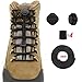 HOMAR No Tie Shoelace with Locks for Kids and Adults - Solid Colors Round Dress Shoe Lace One Size Fits All