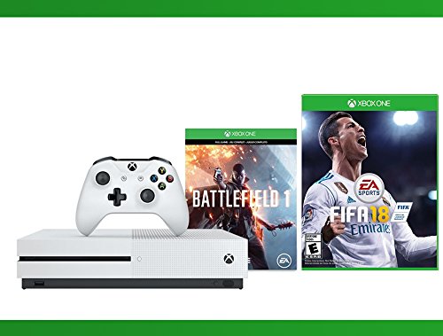 Xbox-One-S-500-GB-Battlefield-1-Console-Fifa-18-WWE-2K16-Bundle-3-Items