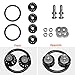 Bumper Quick Release Fasteners Kit-8PCS Black Universal Aluminum Fasteners Clips Bumper Trunk Fender Hatch Lids Screws Spike for Fender Car Bumper Trunk Lids