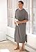 KingSize Men's Big & Tall Short-Sleeve Henley Nightshirt