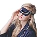 Novelty Eye Mask for Sleeping, 100% Natural Silk Sleep Mask & Blindfold for Women Girls, Sexy Fox Night Eye Shade Cover, Light Soft and Comfortable Sleeping Aid with Adjustable Strap (Blue)