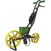 John Deere 3 lb Garden Seeder with 7 Seed Plates, Seed Planter for Prepared Soil with Adjustable Row Marker and Rear Wheel Design