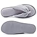 RockDove Women's Terry Thong Slipper, Size 9-10 US Women, Grey