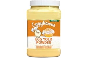 Eggylicious Egg Yolk Powder, Dried Natural Protein Powder, Made from Fresh Eggs, Pasteurized,Smoothies, Non-GMO, No Additives, Used for Baking,1lbs(16oz)