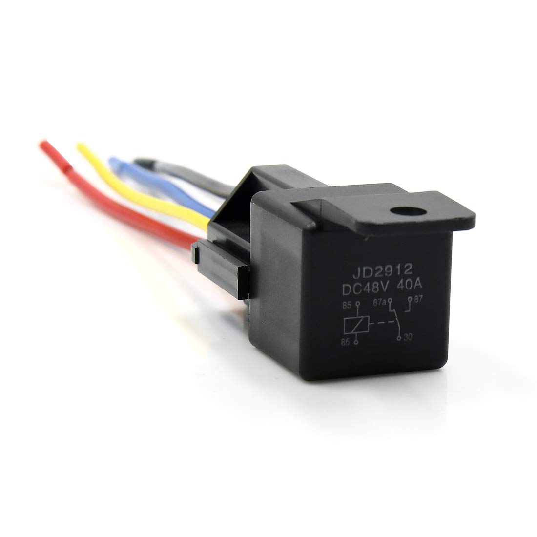 uxcell DC 48V 40A SPDT Automotive Car Relay 5 Pin 5 Wires w/Harness Socket Plug
