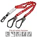 Dual Leg Stretch Lanyard w/Rebar, Fall Arrest Safety Harness Shock Resistant lanyard with energy absorption