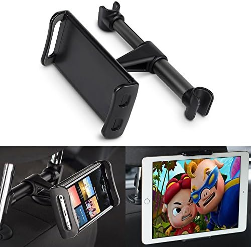 Iteasier iPad Tablet Holder Stand for Car Back Seat Headrest, Tablet/ Cell Phone Mount for 4.0-11inches Device Apple iPhone 7P/ 7/ 6P/ 6 iPad Mini/ iPad 2 3 4/ iPad Air/ iPad Pro etc