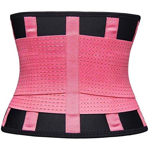 Waist Trainer Belt Waist Cincher Trimmer Slimming Body Shaper Belts Sport Girdle for Women (Pink1, XX-Large)