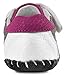 pediped Girls' Cliff Sneaker, White Fuchsia, Small (6-12 Months)