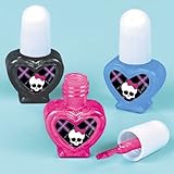 Amscan Freaky Fab Monster High Birthday Party Nail Polish Favour (12 Pack), Multi Color, 1 3/4
