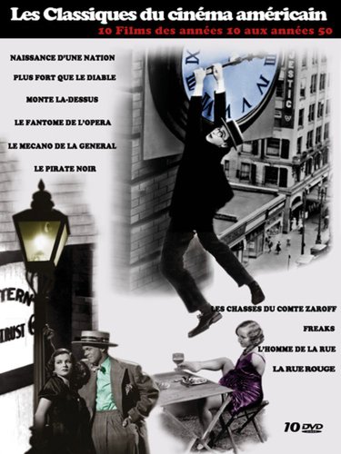 Coffret 10 Dvd Les Classiques Du Cinéma Américain Des Années 10 À 40 : Naissance D'une Nation, Plus Fort Que Le Diabe Monte Là-Dessus, Le Fantôme De L'opéra, Le Mécano De La General, Le Pirate Noir...