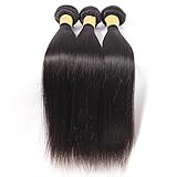 Oriental Show 8~30 inches 6A Brazilian Silky Straight, Pack of 3(Mixed Length), 100% Unprocessed Virgin Human Hair, 300g Total(100g Each), Natural Color