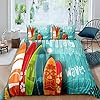 Erosebridal Beach Comforter Cover for Kids Boys Girls Children Palm Tree Tropical Botanical Bedding Set Hawaii Surfing… 51K51zEWCzL. SS100
