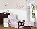 Sweet Jojo Designs 2-Piece Pink, Gray and White Elizabeth Window Treatment Panels