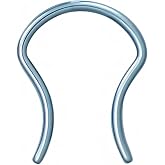 Forbidden Body Jewelry 16g Surgical Steel IP Plated Light Blue U-Shaped Flared Ends Septum Ring Retainer