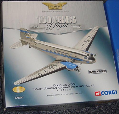 CORGI AVIATION AA30007 - DOUGLAS DC-3 SOUTH AFRICAN AIRWAYS HISTORIC FLIGHT