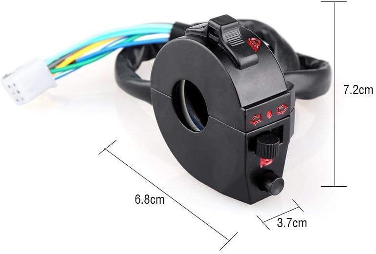 Motorcycle Handlebar Control Switch,Fydun Comfortable High Low Beam Horn Switch Turn Control Switch 1 Pair Left and Right Side Motorcycle Left Hand Controls - Image 4
