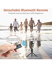 Selfie Stick Trípode, Matone Bluetooth Selfie Stick con Trípode Soporte y Remoto Desmontable, Monopié extensible para iPhone X XS Max XR 8 Plus 7 6S Plus, Galaxy S9 S9 Plus S8, GoPro y cámaras de acción