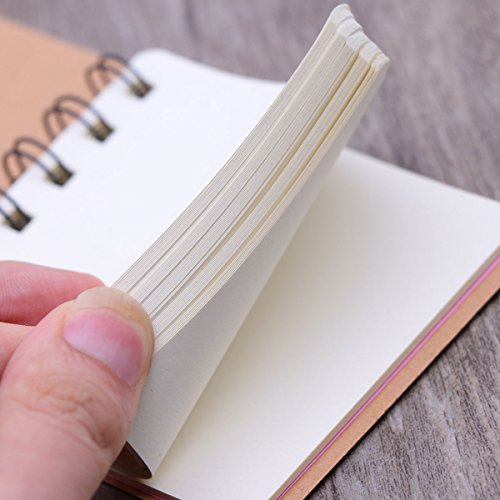 TOYMYTOY Brown Kraft Paper Notebook Small Spiral Notebooks and Journals Set for Writing Drawing,Pack of 12 - Thumbnail 6