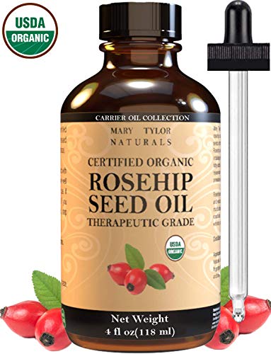 Organic Rosehip Seed Oil (4 oz), USDA Certified by Mary Tylor Naturals, Cold Pressed, Unrefined, Nat - coolthings.us