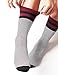 VERO MONTE 4 Pairs Women's Striped Cotton Socks Crew - Thick Warm Socks for Women