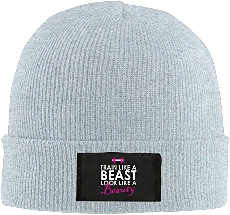 Popular Train Like A Beast, Look Like A Beauty Wholesale Adult Extension-type Flat &amp; Rib Knit Watch Cap