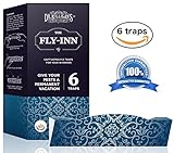 Dr. Killigan's The Fly Inn | Window Fly Traps | Sticky Fly Strip | Indoor Insect Trap | Catches and Hides Bugs | Better Than Fly Paper or Ribbon | Get Rid of Flies | (6, Blue Traps)