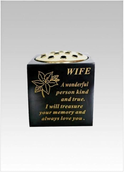D/Fischhoff WIFE Memorial Graveside Flower Holder Pot Grave Sentimental Vases Amazon.co.uk
