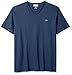 Lacoste Men's Short Sleeve V Neck Pima Jersey T-Shirt, Anchor Chine, 6