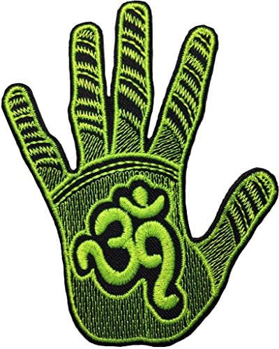 Hand of HINDU size 8cm.x10cm. biker heavy metal Horror Goth Punk Emo Rock DIY Logo Jacket Vest shirt hat blanket backpack T shirt Patches Embroidered Appliques Symbol Badge Cloth Sign Costume Gift