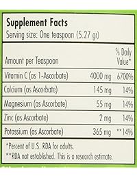 C-Salts Vitamina C mineral ascórbica en polvo, Blanco, 1, 10000