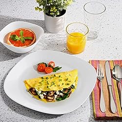 Dinnerware Set, MEKY 18-piece Opal Dishes Sets