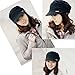 ELACUCOS Women Girl Fashion Design Drape Layers Beanie Rib Hat Brim Visor Cap Black
