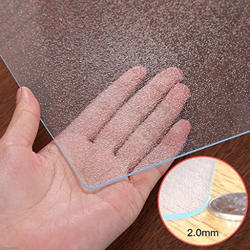 Hongsebuyi Tablecloth PVC Transparent Soft Plastic Tablecloth Antifouling Anti-scalding Tea Table Cloth Coffee Tablecloth Thickness 2 MM (Size : 85×135CM)
