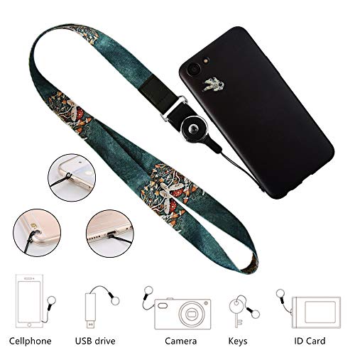 Crimmy Detachable Cell Phone Neck Lanyard, Universal, Double Sided Neck Strap Band Lanyards for Camera, Cell Phone, iPod, USB, Flash Drive (Blue)