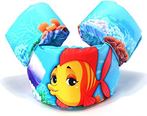 Puddle Jumper Deluxe Life Jacket, Kids Swim Vest, 30-50 lbs (Fish)