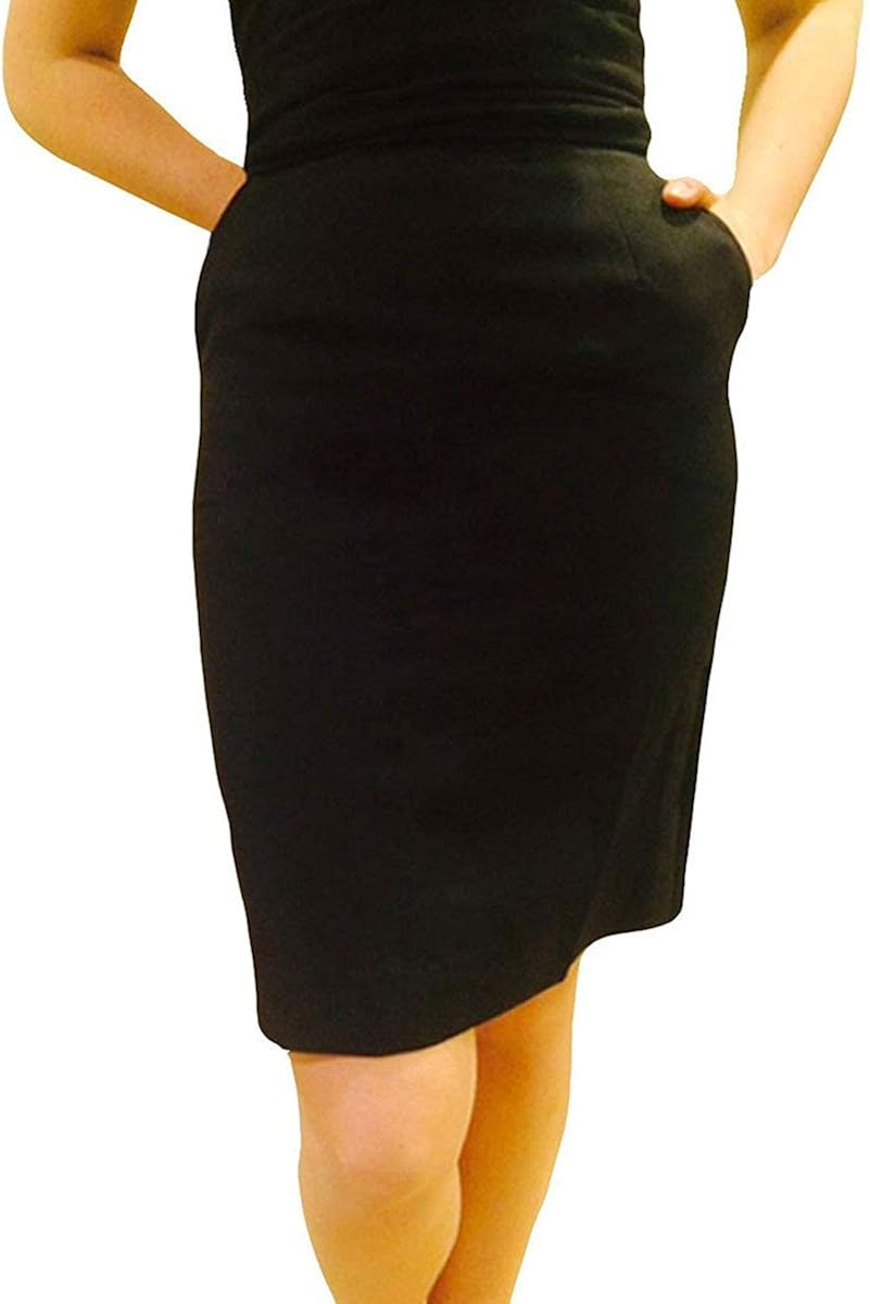 black knee length pencil skirt