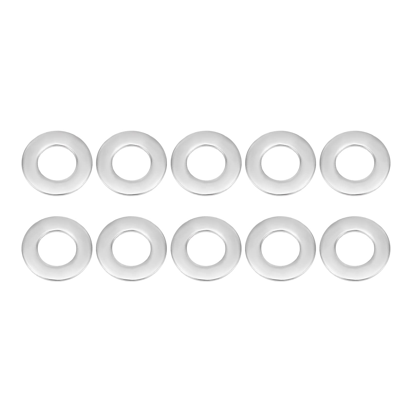 DTGN 8mmx16mmx1mm(IDxODxT) 304 Stainless Steel Flat Washers - 100Pack - Good for Industrial Machinery - Flat Ring Gaskets - Silver Tone — image 1