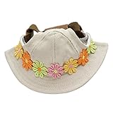 ROSENICE Small Pet Dog Cat Hat Sun Visor Sport Baseball Cap with Ear Holes