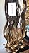 Wavy Wrap around Ponytail Brown Blonde Ombre Hair Extensions 20 inches Long Hairpiece for Women Girl Gift (20 Inch (Pack of 1), Wavy- Dark brown/dark blonde)