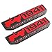 2 Pcs 75 Year 1941 Anniversary Metal Emblem Badge for Jeep Wrangler CHEROKEE Red & Black