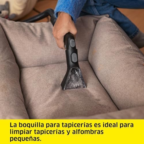 Lava-aspiradora SE 3 Compact, 500 W, depósito Agua Limpia: 1,7 l, Superficie: 2,76 m², 4,1 kg, Manguera de pulverización y aspiración, Boquilla de Lavado tapicerías y Ranuras