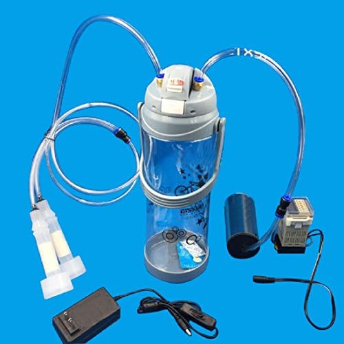 Jinon Goat Milking Machine,3L Goat Milker Electric Impulse Type Sheep Portable Electric Milking Machine for Goats with Pump and 3L Bottle 110V-Shipping from USA