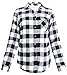 Ladies' Code Women's Winter Flannel Plaid Button Down Top with Sherpa Fleece Lining