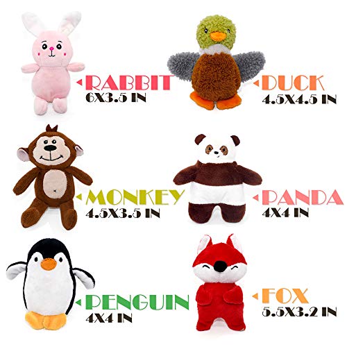 SHARLOVY Dog Squeaky Toys for Small Dogs,Stuffed Animal Puppy Toys,Cute Puppy Chew Toys for Dog Teething Toys, Pet Toys for Small to Medium Dogs,Soft Dog Toys,Plush Dog Toy Pack 12 in Carry Bag - Thumbnail 6