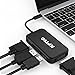 Ultimate 4-in-1 USB-C to 4K HDMI, DVI, VGA DisplayPort DP Hub Adapter, Compact USB 3.1 Type C Multiport UHD Converter for MacBook Pro 2017, Laptop, Notebook, Thunderbolt 3 Compatible Devices, Black