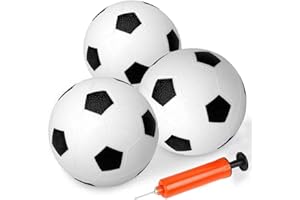 Anzmtosn Mini Soft Toddler Soccer Ball, 3 Pack 6" Little Soccer Balls for Toddlers & Babies, Baby Soccer Balls Pair Bulk Perfectly with Toddler Soccer Goal Toys, Beach Balls, Pool Balls with Air Pump